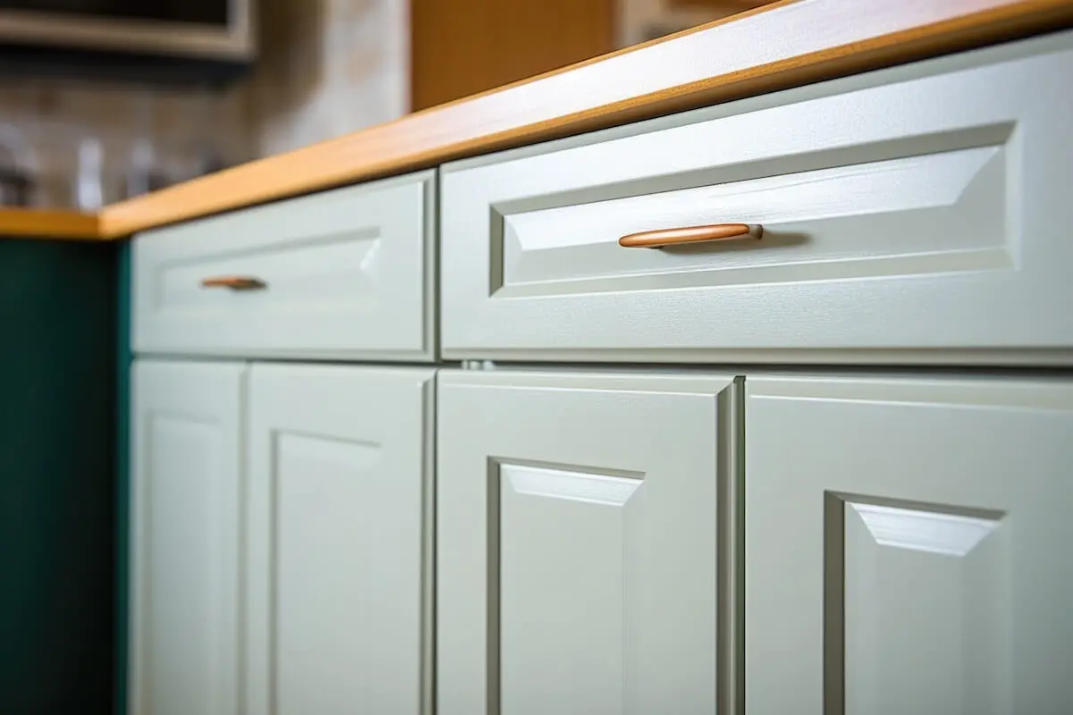 Cabinet painting in Sunapee NH white sprayed kitchen cabinets in a remodel