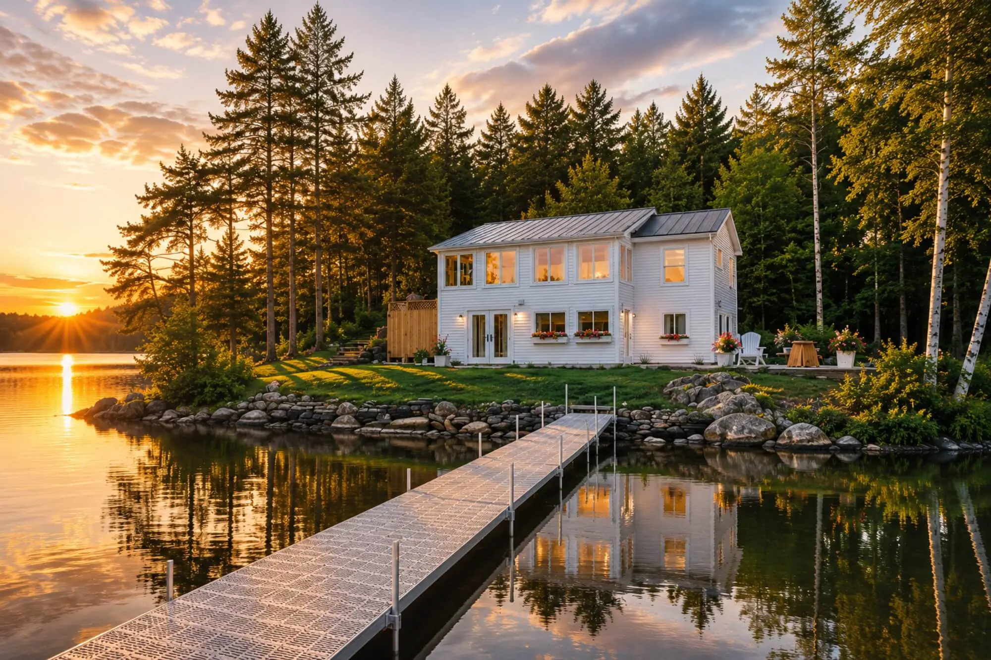 Veteran-owned house painters in Sunapee NH finishing a home exterior