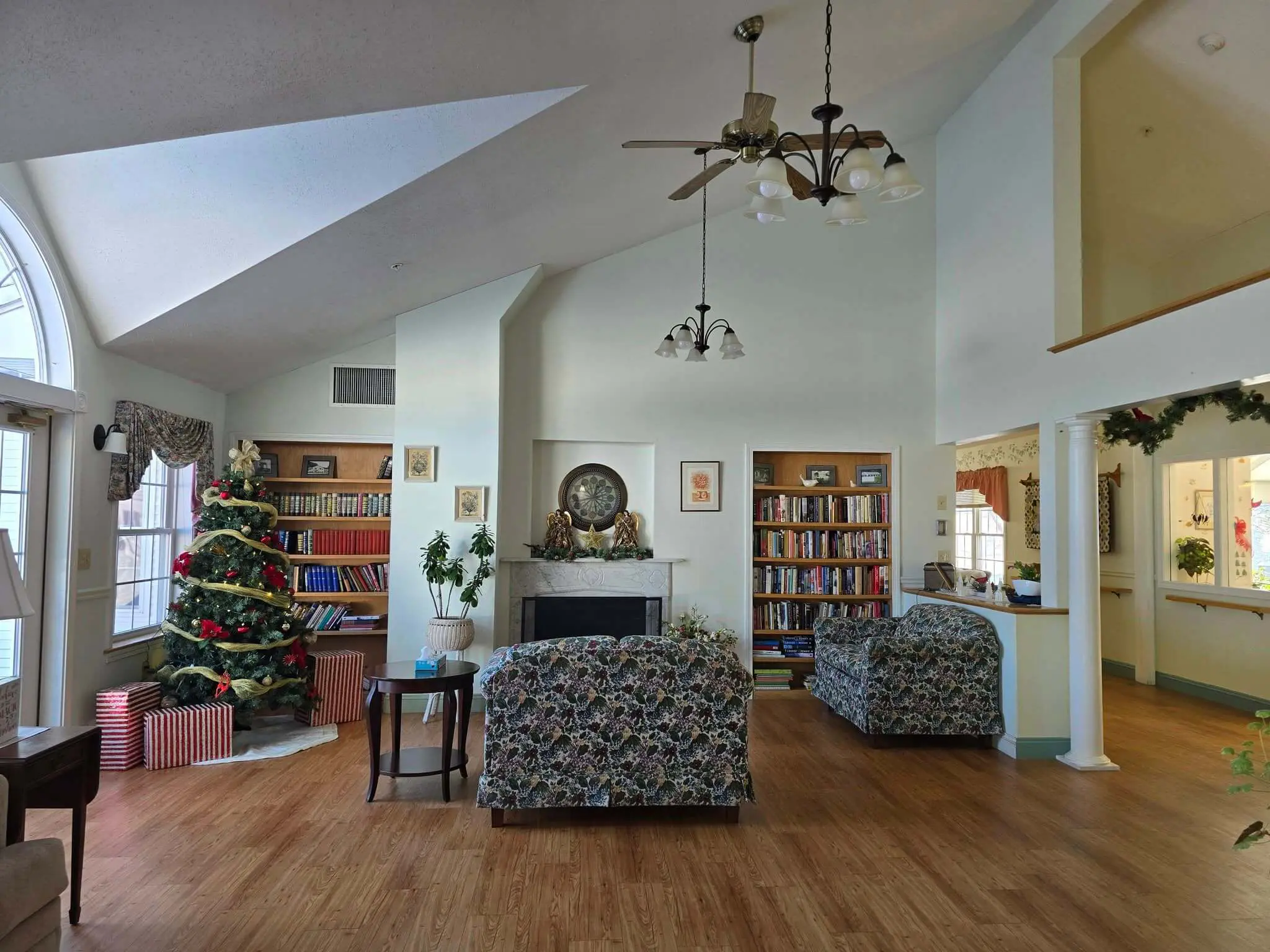 Commercial painting of an assisted living common area in the Upper Valley
