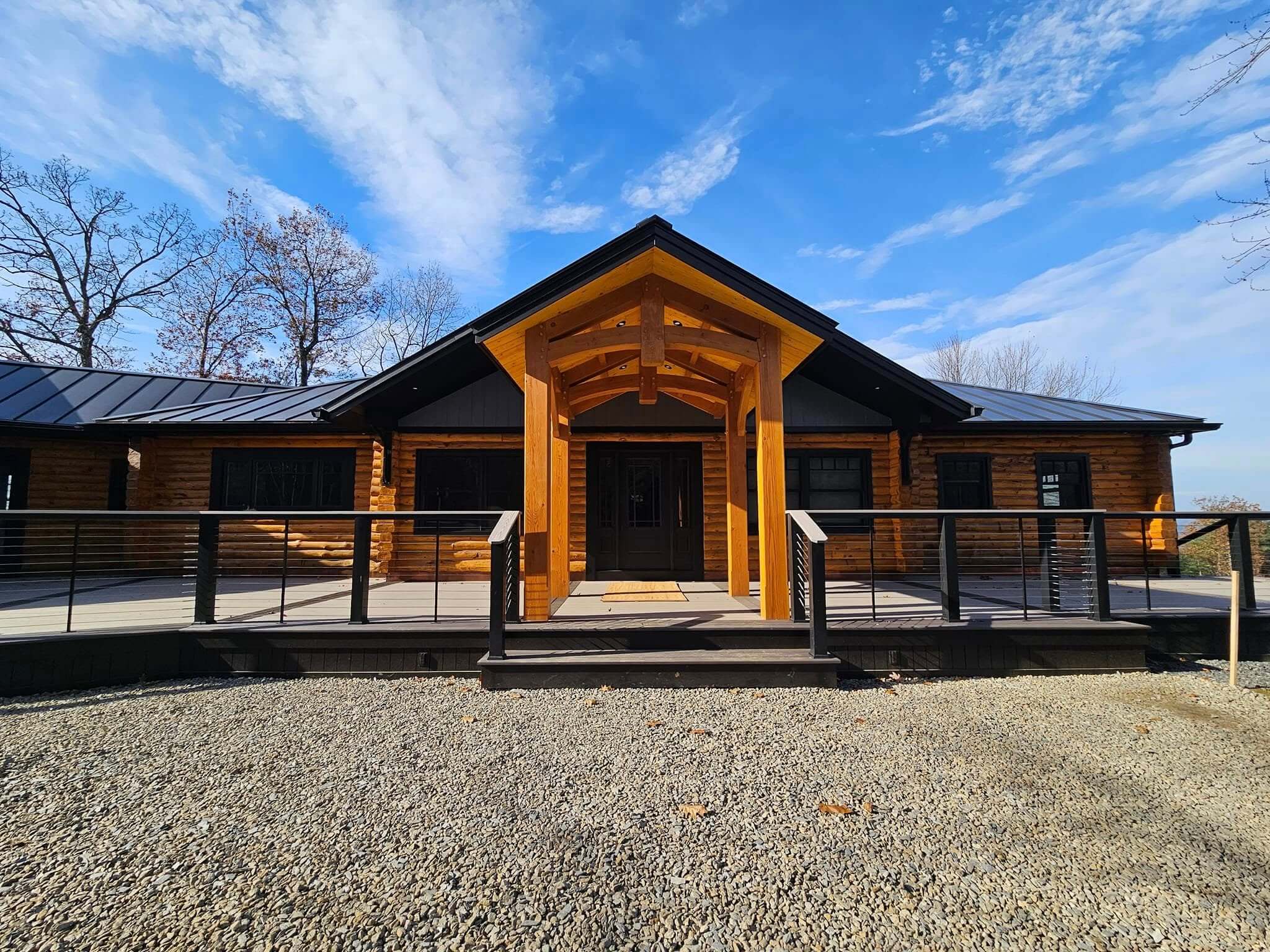 Exterior house painting with crisp trim in a Sunapee NH front wood porch